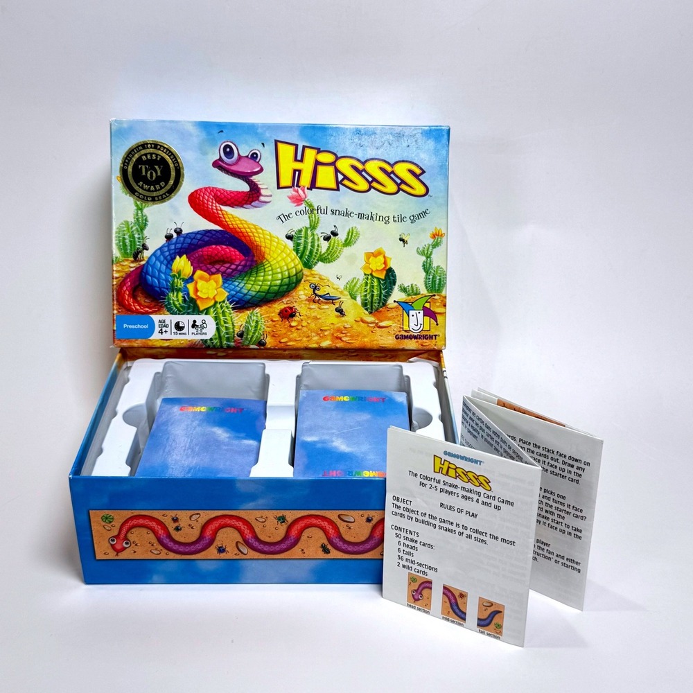 Gamewright Hisss The Colorful Snake-Making Tile Game Preschool Ages 4+ Complete